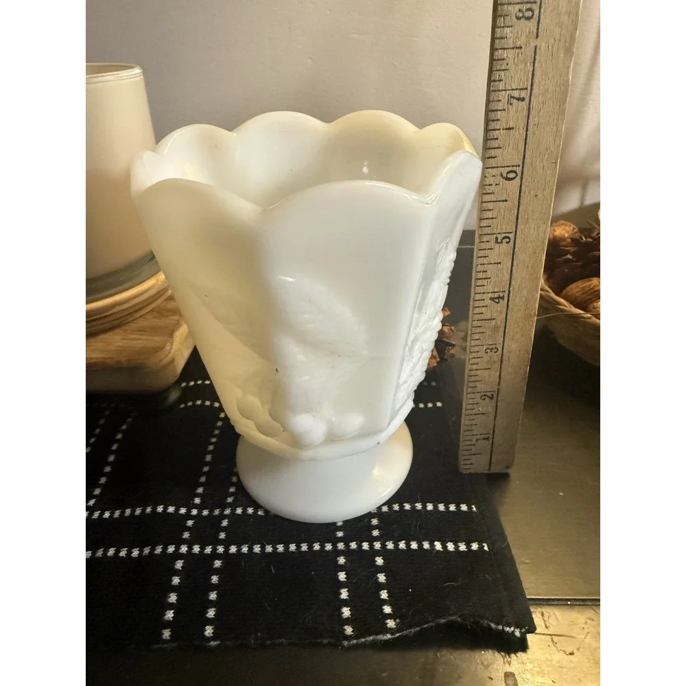 Vintage Napco Milk Glass Vase 6